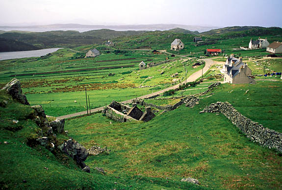 SCO: Western Isles Region, Lewis & Harris, Isle of Lewis, Outer Hebrides, Dun Carloway broch, View from the broch with Loch Carloway in bkgd. [Ask for #175.094.]