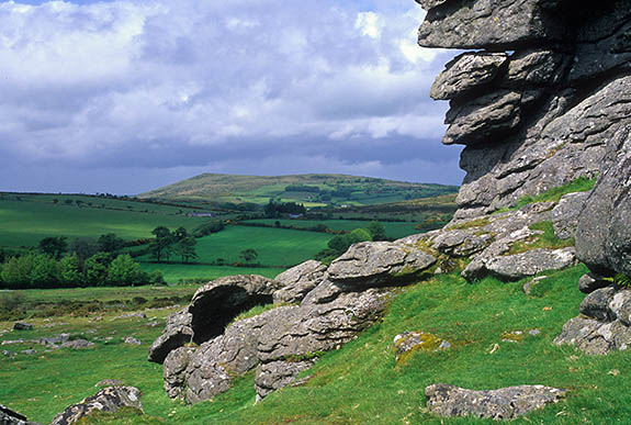 ENG: South West Region, Devon, Dartmoor National Park, Dartmoor's Southern Edge, Hound Tor, View of Hound Tor [Ask for #268.522.]