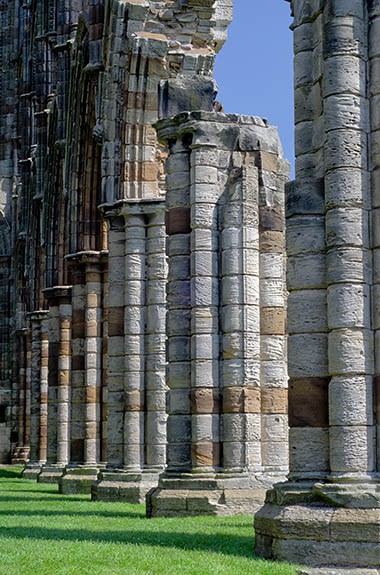 ENG: Yorkshire & Humberside Region, North Yorkshire, North Yorkshire Coast, Whitby, Whitby Abbey (EH), Ruinous 11th c. monastery, nave view [Ask for #270.139.]